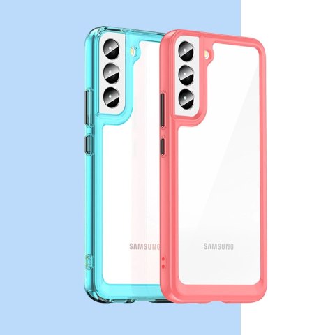 Outer Space Case etui do Samsung Galaxy S22 sztywny pokrowiec z żelową ramką czerwony Outer Space Case etui do Samsung Galaxy S22 sztywny pokrowiec z żelową ramką czerwony