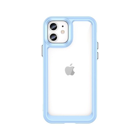 Outer Space Case etui do iPhone 12 sztywny pokrowiec z żelową ramką niebieski Outer Space Case etui do iPhone 12 sztywny pokrowiec z żelową ramką niebieski