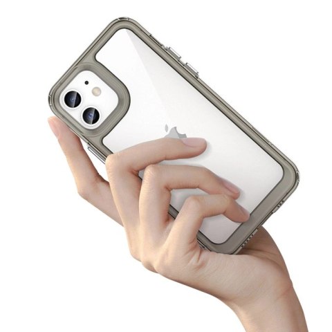 Outer Space Case etui do iPhone 12 sztywny pokrowiec z żelową ramką niebieski Outer Space Case etui do iPhone 12 sztywny pokrowiec z żelową ramką niebieski