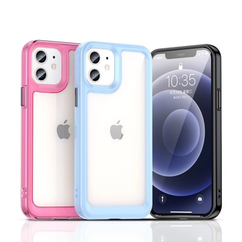 Outer Space Case etui do iPhone 12 sztywny pokrowiec z żelową ramką niebieski Outer Space Case etui do iPhone 12 sztywny pokrowiec z żelową ramką niebieski