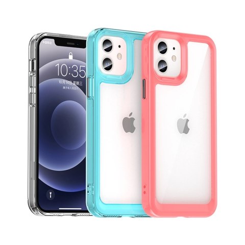 Outer Space Case etui do iPhone 12 sztywny pokrowiec z żelową ramką niebieski Outer Space Case etui do iPhone 12 sztywny pokrowiec z żelową ramką niebieski