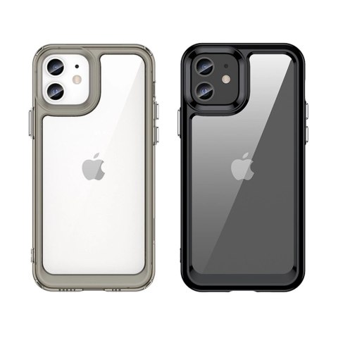 Outer Space Case etui do iPhone 12 sztywny pokrowiec z żelową ramką niebieski Outer Space Case etui do iPhone 12 sztywny pokrowiec z żelową ramką niebieski