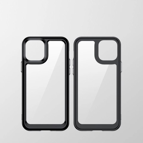 Outer Space Case etui do iPhone 12 sztywny pokrowiec z żelową ramką niebieski Outer Space Case etui do iPhone 12 sztywny pokrowiec z żelową ramką niebieski