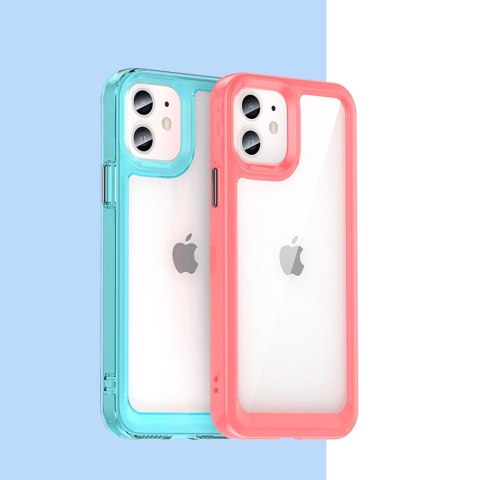 Outer Space Case etui do iPhone 12 sztywny pokrowiec z żelową ramką niebieski Outer Space Case etui do iPhone 12 sztywny pokrowiec z żelową ramką niebieski