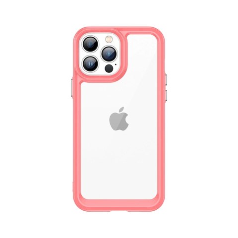 Outer Space Case etui do iPhone 13 Pro sztywny pokrowiec z żelową ramką czerwony Outer Space Case etui do iPhone 13 Pro sztywny pokrowiec z żelową ramką czerwony