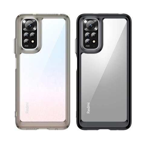 Outer Space Case etui do Xiaomi Redmi Note 11 sztywny pokrowiec z żelową ramką czerwony Outer Space Case etui do Xiaomi Redmi Note 11 sztywny pokrowiec z żelową ramką czerwony