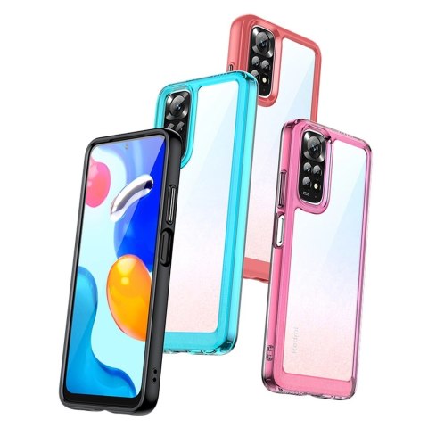 Outer Space Case etui do Xiaomi Redmi Note 11 sztywny pokrowiec z żelową ramką czerwony Outer Space Case etui do Xiaomi Redmi Note 11 sztywny pokrowiec z żelową ramką czerwony