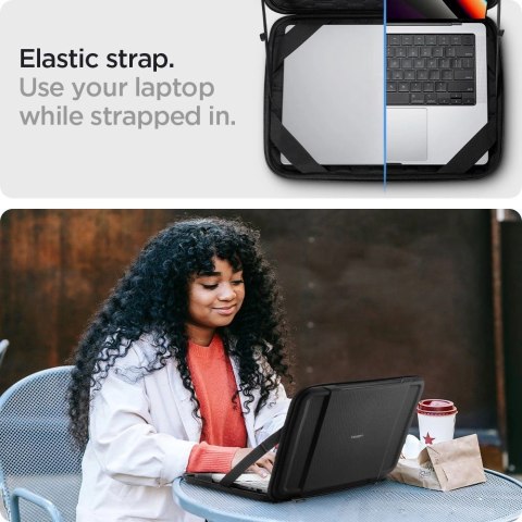 Pokrowiec Spigen Rugged Armor Pouch Pro na laptopa 13-14'' - czarny Pokrowiec Spigen Rugged Armor Pouch Pro na laptopa 13-14'' - czarny