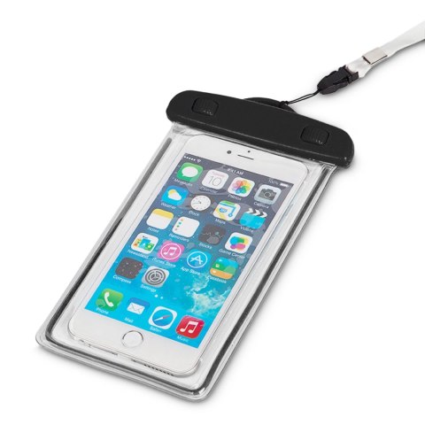 Wodoodporne etui ze smyczą do telefonu PVC - czarne Wodoodporne etui ze smyczą do telefonu PVC - czarne
