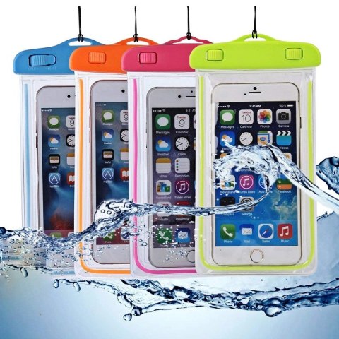 Wodoodporne etui ze smyczą do telefonu PVC - czarne Wodoodporne etui ze smyczą do telefonu PVC - czarne