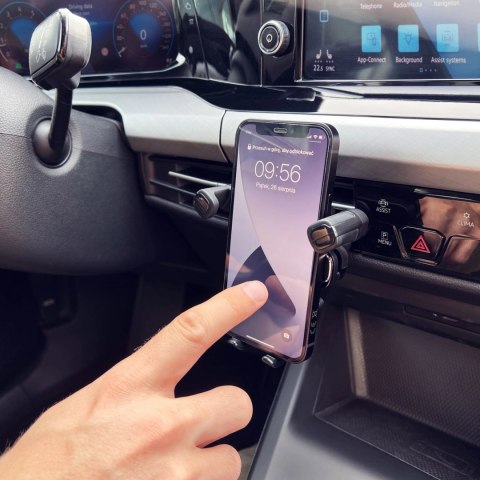 Wozinsky uchwyt grawitacyjny na telefon na kratkę w samochodzie czarny (WCHBK7)