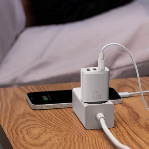 Baseus Compact ładowarka sieciowa 3x USB 17W biały (CCXJ020102) Baseus Compact ładowarka sieciowa 3x USB 17W biały (CCXJ020102)
