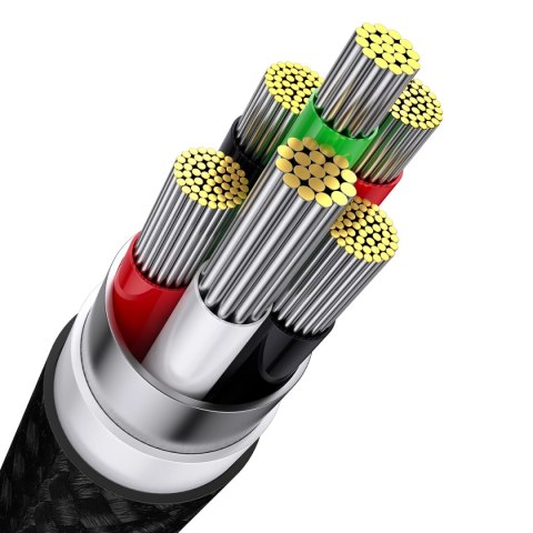 Baseus Flash Series II kabel USB - USB Typ C / Lightning / micro USB 100 W 1,2 m czarny (CASS030001) Baseus Flash Series II kabel USB - USB Typ C / Lightning / micro USB 100 W 1,2 m czarny (CASS030001)