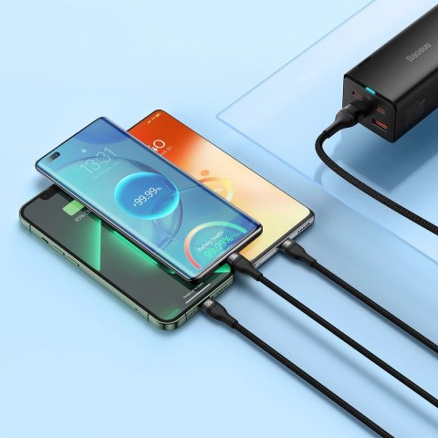 Baseus Flash Series II kabel USB - USB Typ C / Lightning / micro USB 100 W 1,2 m czarny (CASS030001) Baseus Flash Series II kabel USB - USB Typ C / Lightning / micro USB 100 W 1,2 m czarny (CASS030001)