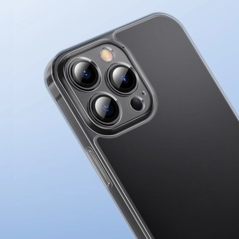 Baseus Frosted Glass Case etui pokrowiec do iPhone 13 Pro Max sztywna obudowa z żelową ramką czarny (ARWS001101) Baseus Frosted Glass Case etui pokrowiec do iPhone 13 Pro Max sztywna obudowa z żelową ramką czarny (ARWS001101)