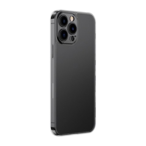 Baseus Frosted Glass Case etui pokrowiec do iPhone 13 Pro sztywna obudowa z żelową ramką czarny (ARWS001001) Baseus Frosted Glass Case etui pokrowiec do iPhone 13 Pro sztywna obudowa z żelową ramką czarny (ARWS001001)