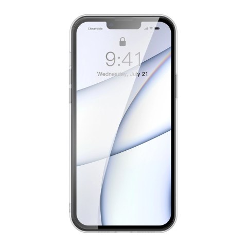 Baseus Frosted Glass Case etui pokrowiec do iPhone 13 Pro sztywna obudowa z żelową ramką czarny (ARWS001001) Baseus Frosted Glass Case etui pokrowiec do iPhone 13 Pro sztywna obudowa z żelową ramką czarny (ARWS001001)
