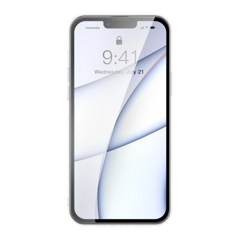 Baseus Frosted Glass Case etui pokrowiec do iPhone 13 Pro sztywna obudowa z żelową ramką przezroczysty (ARWS000702) Baseus Frosted Glass Case etui pokrowiec do iPhone 13 Pro sztywna obudowa z żelową ramką przezroczysty (ARWS000702)
