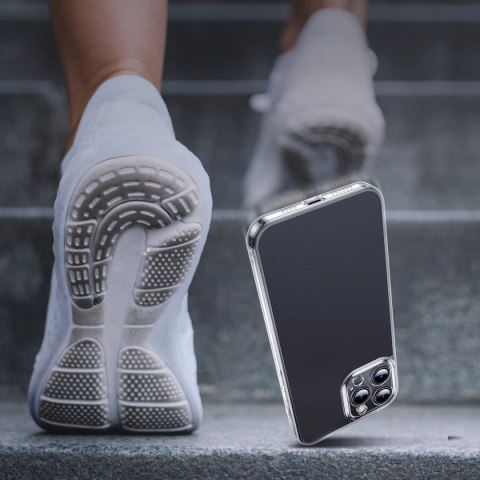 Baseus Frosted Glass Case etui pokrowiec do iPhone 13 Pro sztywna obudowa z żelową ramką przezroczysty (ARWS000702) Baseus Frosted Glass Case etui pokrowiec do iPhone 13 Pro sztywna obudowa z żelową ramką przezroczysty (ARWS000702)