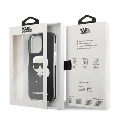 Etui Karl Lagerfeld Iconik Karl na iPhone 13 Pro / iPhone 13 - czarne Etui Karl Lagerfeld Iconik Karl na iPhone 13 Pro / iPhone 13 - czarne
