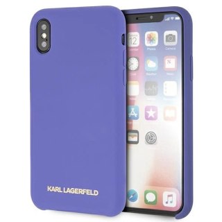 Etui Karl Lagerfeld Silicone na iPhone X/Xs - fioletowe