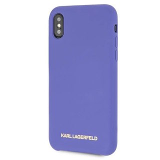 Etui Karl Lagerfeld Silicone na iPhone X/Xs - fioletowe