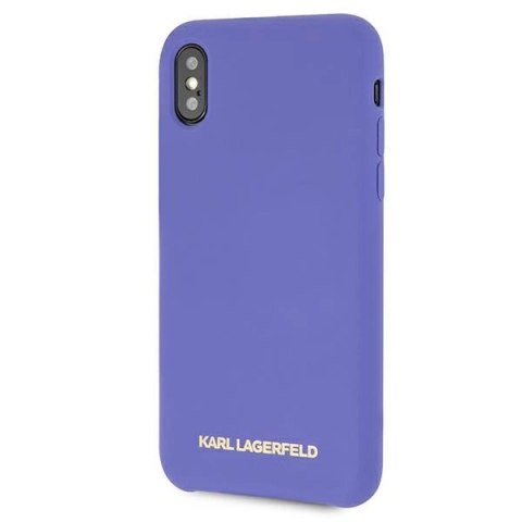 Etui Karl Lagerfeld Silicone na iPhone X/Xs - fioletowe