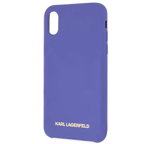 Etui Karl Lagerfeld Silicone na iPhone X/Xs - fioletowe