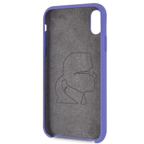 Etui Karl Lagerfeld Silicone na iPhone X/Xs - fioletowe