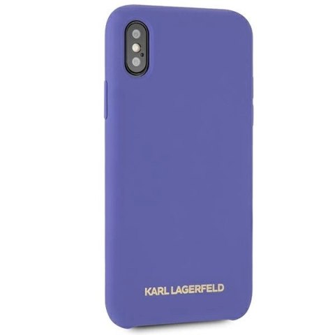 Etui Karl Lagerfeld Silicone na iPhone X/Xs - fioletowe