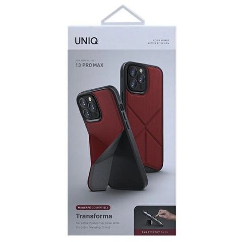 Etui UNIQ Transforma MagSafe na iPhone 13 Pro Max - czerwone Etui UNIQ Transforma MagSafe na iPhone 13 Pro Max - czerwone