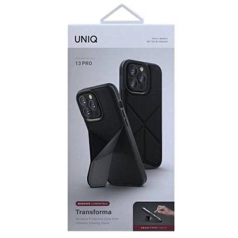 Etui UNIQ Transforma MagSafe na iPhone 13 Pro / iPhone 13 - czarne Etui UNIQ Transforma MagSafe na iPhone 13 Pro / iPhone 13 - czarne