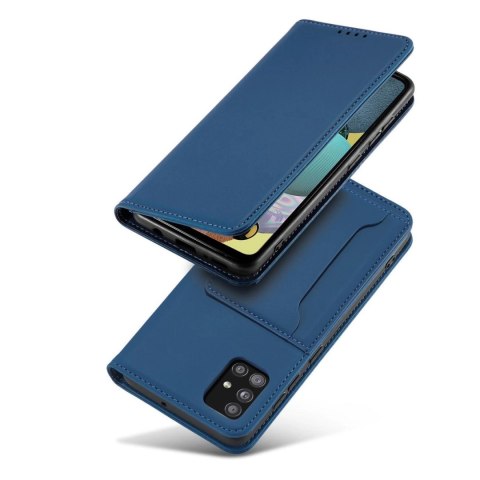 Magnet Card Case etui do Samsung Galaxy A53 5G pokrowiec portfel na karty kartę podstawka niebieski Magnet Card Case etui do Samsung Galaxy A53 5G pokrowiec portfel na karty kartę podstawka niebieski
