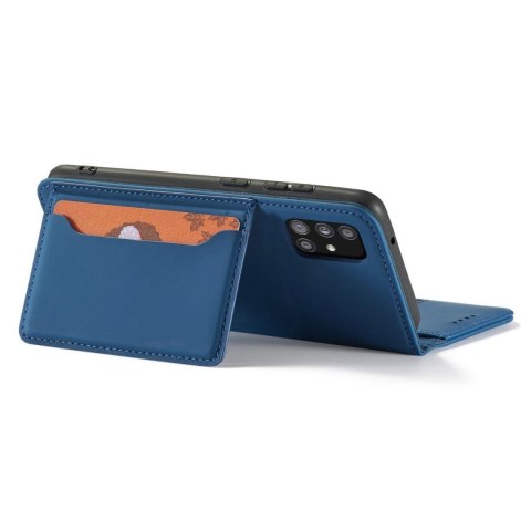 Magnet Card Case etui do Samsung Galaxy A53 5G pokrowiec portfel na karty kartę podstawka niebieski Magnet Card Case etui do Samsung Galaxy A53 5G pokrowiec portfel na karty kartę podstawka niebieski