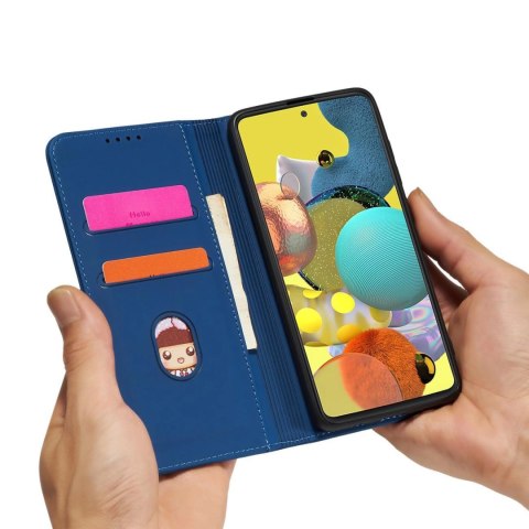 Magnet Card Case etui do Samsung Galaxy A53 5G pokrowiec portfel na karty kartę podstawka niebieski Magnet Card Case etui do Samsung Galaxy A53 5G pokrowiec portfel na karty kartę podstawka niebieski
