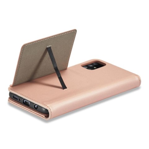 Magnet Card Case etui do Samsung Galaxy A53 5G pokrowiec portfel na karty kartę podstawka różowy Magnet Card Case etui do Samsung Galaxy A53 5G pokrowiec portfel na karty kartę podstawka różowy