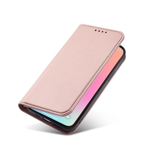 Magnet Card Case etui do iPhone 13 pokrowiec portfel na karty kartę podstawka różowy Magnet Card Case etui do iPhone 13 pokrowiec portfel na karty kartę podstawka różowy
