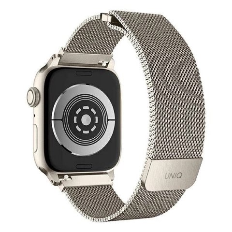 Pasek Uniq Dante Stainless Steel na Apple Watch 1/2/3/4/5/6/7/8/SE/SE2 38/40/41mm - beżowy Pasek Uniq Dante Stainless Steel na Apple Watch 1/2/3/4/5/6/7/8/SE/SE2 38/40/41mm - beżowy