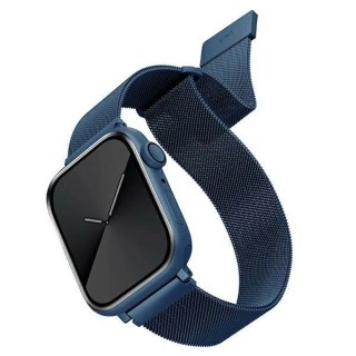 Pasek Uniq Dante Stainless Steel na Apple Watch 1/2/3/4/5/6/7/8/SE/SE2 38/40/41mm - niebieski