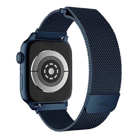 Pasek Uniq Dante Stainless Steel na Apple Watch 1/2/3/4/5/6/7/8/SE/SE2 38/40/41mm - niebieski Pasek Uniq Dante Stainless Steel na Apple Watch 1/2/3/4/5/6/7/8/SE/SE2 38/40/41mm - niebieski
