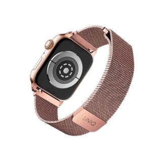 Pasek Uniq Dante Stainless Steel na Apple Watch 1/2/3/4/5/6/7/8/SE/SE2 38/40/41mm - różowo-złoty