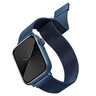 Pasek Uniq Dante Stainless Steel na Apple Watch 1/2/3/4/5/6/7/8/SE/SE2 42/44/45mm - niebieski