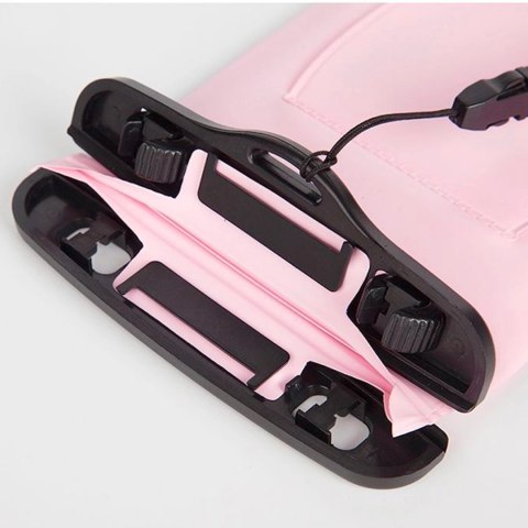 Wodoodporne etui z opaską do telefonu armband PVC - niebieskie