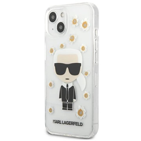 Etui Karl Lagerfeld Flower Ikonik Karl na iPhone 13 mini - przezroczyste Etui Karl Lagerfeld Flower Ikonik Karl na iPhone 13 mini - przezroczyste