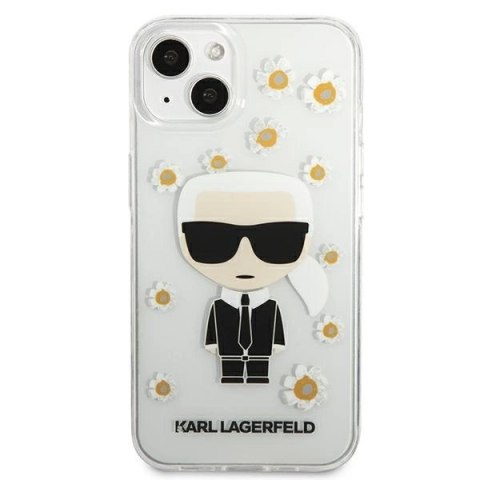 Etui Karl Lagerfeld Flower Ikonik Karl na iPhone 13 mini - przezroczyste Etui Karl Lagerfeld Flower Ikonik Karl na iPhone 13 mini - przezroczyste