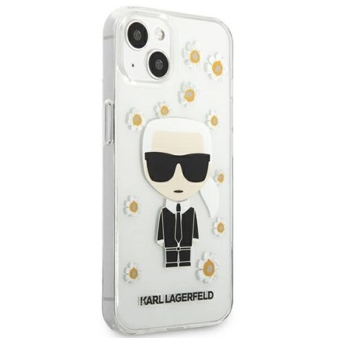 Etui Karl Lagerfeld Flower Ikonik Karl na iPhone 13 mini - przezroczyste Etui Karl Lagerfeld Flower Ikonik Karl na iPhone 13 mini - przezroczyste