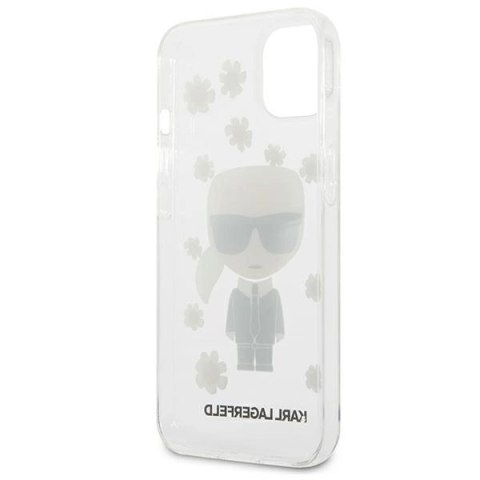 Etui Karl Lagerfeld Flower Ikonik Karl na iPhone 13 mini - przezroczyste Etui Karl Lagerfeld Flower Ikonik Karl na iPhone 13 mini - przezroczyste