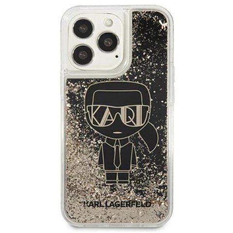 Etui Karl Lagerfeld Liquid Glitter Gatsby na iPhone 13 Pro / iPhone 13 - czarne Etui Karl Lagerfeld Liquid Glitter Gatsby na iPhone 13 Pro / iPhone 13 - czarne