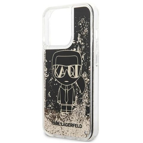 Etui Karl Lagerfeld Liquid Glitter Gatsby na iPhone 13 Pro / iPhone 13 - czarne Etui Karl Lagerfeld Liquid Glitter Gatsby na iPhone 13 Pro / iPhone 13 - czarne