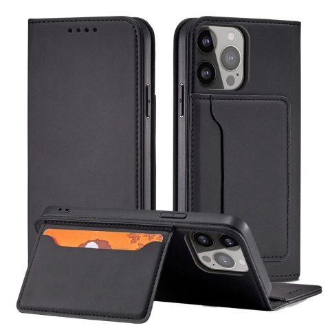 Magnet Card Case etui do Samsung Galaxy S22 Ultra pokrowiec portfel na karty kartę podstawka czarny Magnet Card Case etui do Samsung Galaxy S22 Ultra pokrowiec portfel na karty kartę podstawka czarny